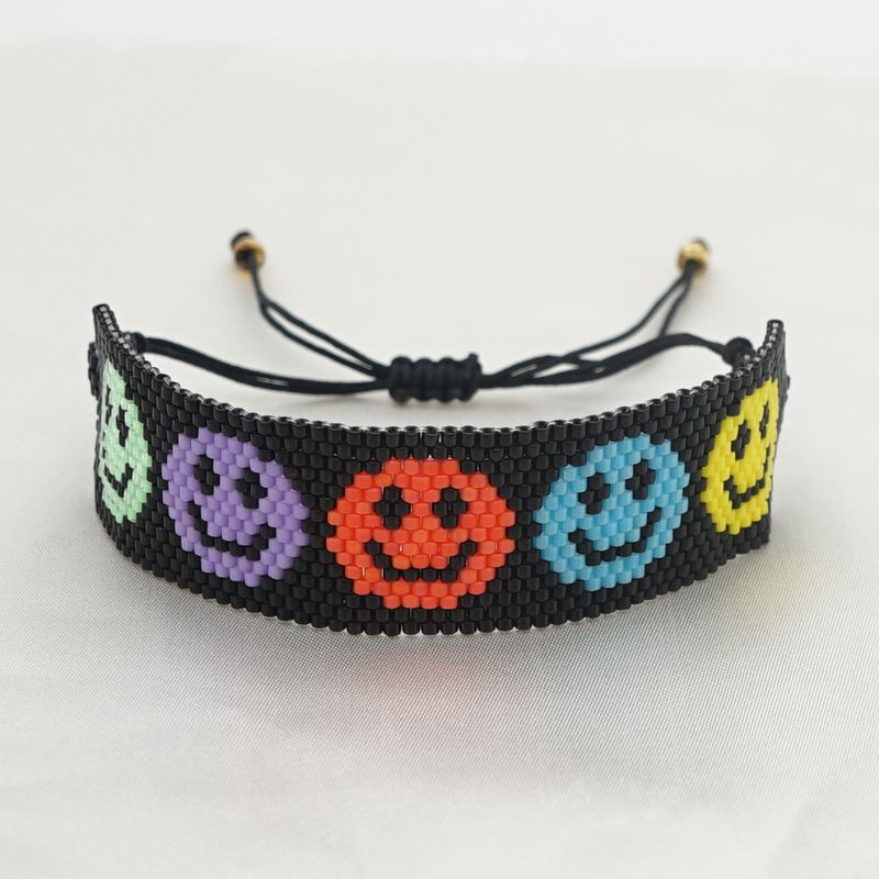 Simple Smiley Colorful Beaded Couple Bracelet