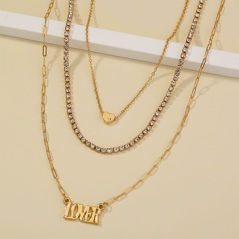 Letter Lover Pendant Simple Fashion Multi-layer Necklace
