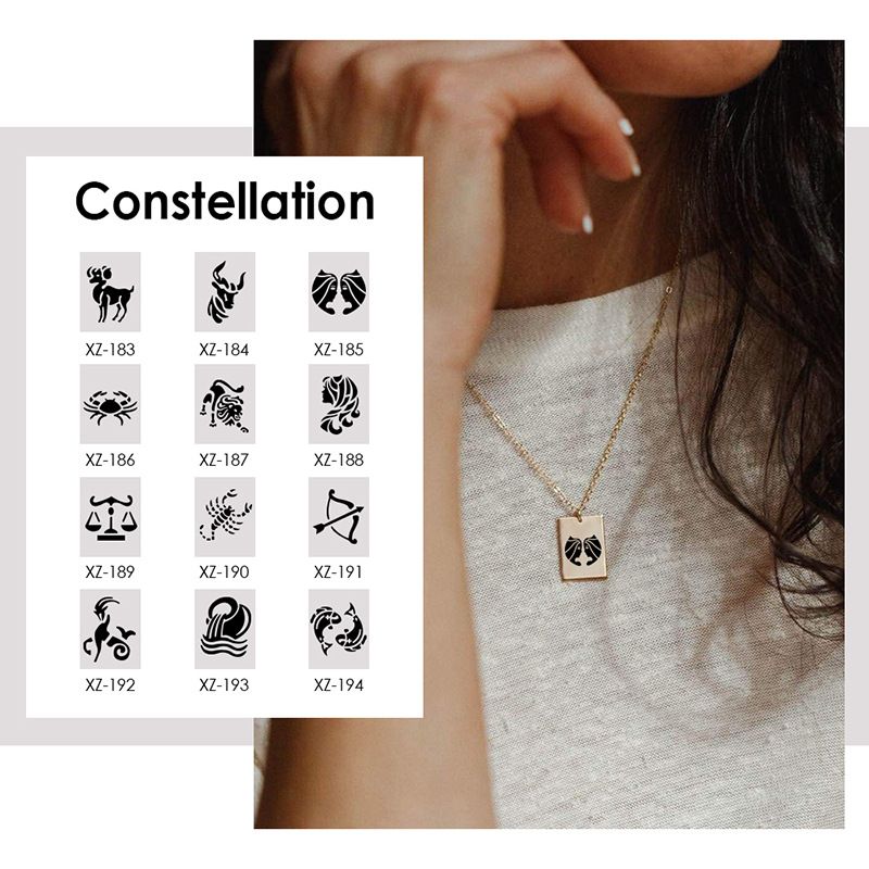 Stainless Steel Constellation Pendant Necklace