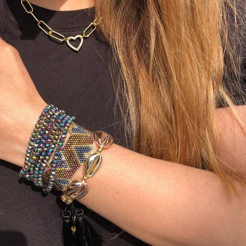 Multilayer Crystal Ethnic Style Bracelet