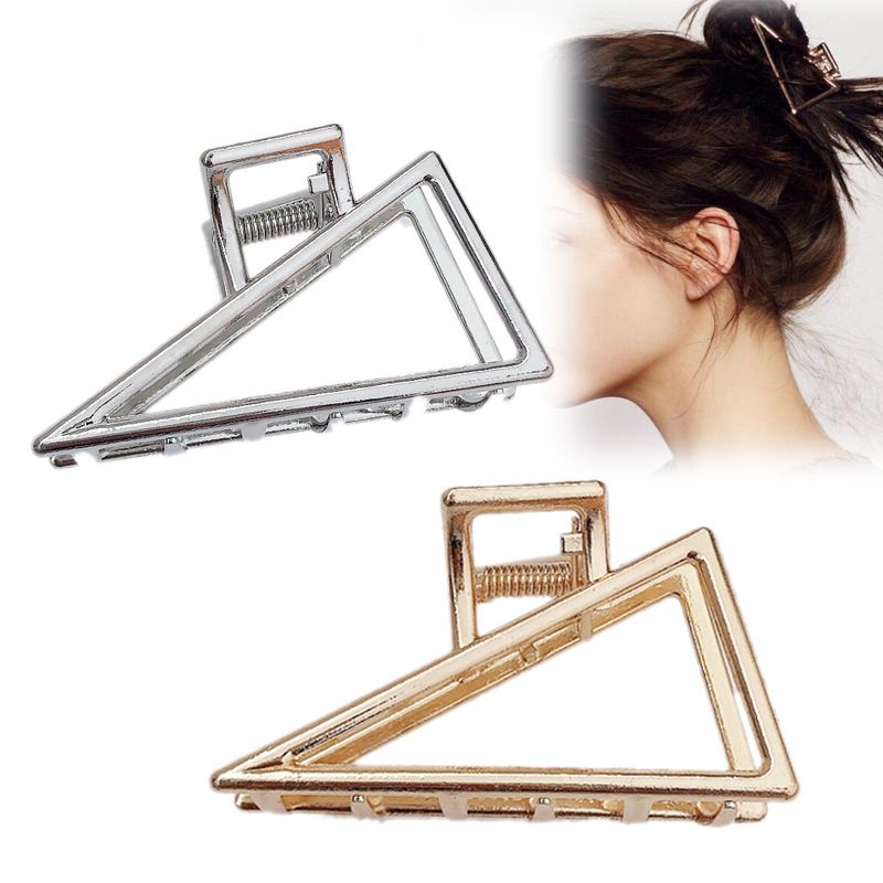 Retro Simple Large Geometric Triangle Metal Hairpin