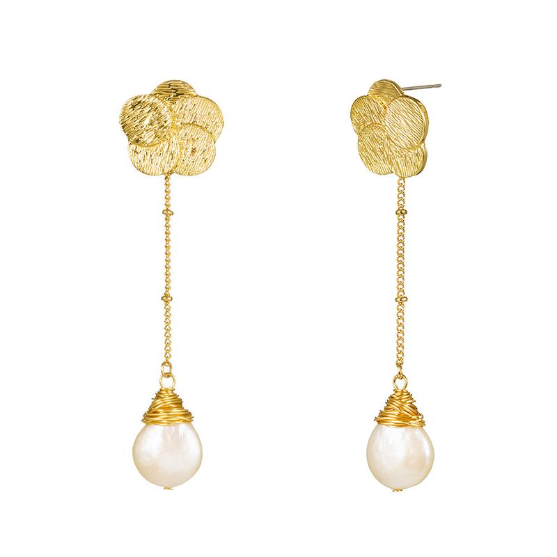 Nouvelles Boucles D&#39;oreilles En Perles De Mode Fleur De Prunier