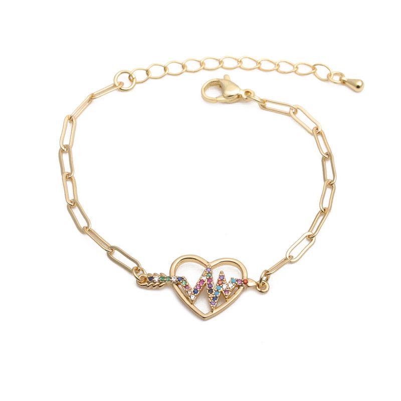 Cuban Ecg Love Adjustable Bracelet