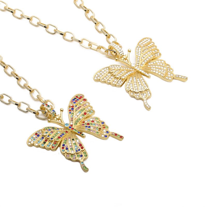 Diamond Butterfly Hip-hop Necklace