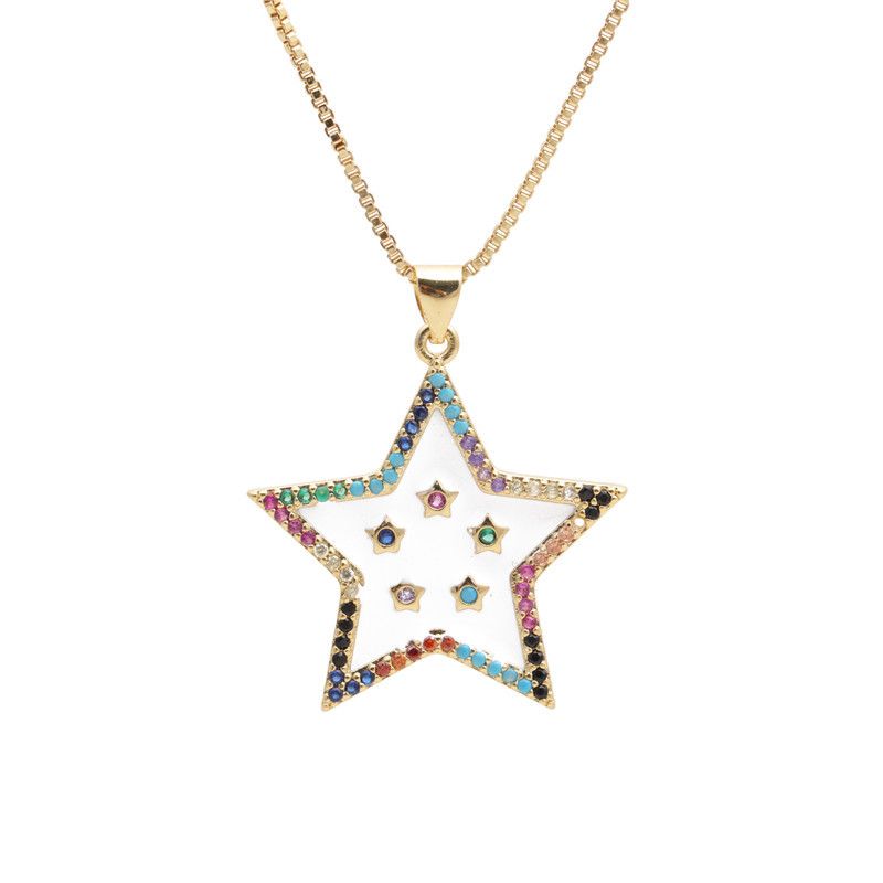 New Fashion Micro-inlaid Zircon Star Necklace