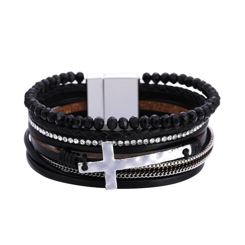 Bohemian Retro Magnetic Buckle Leather Bracelet
