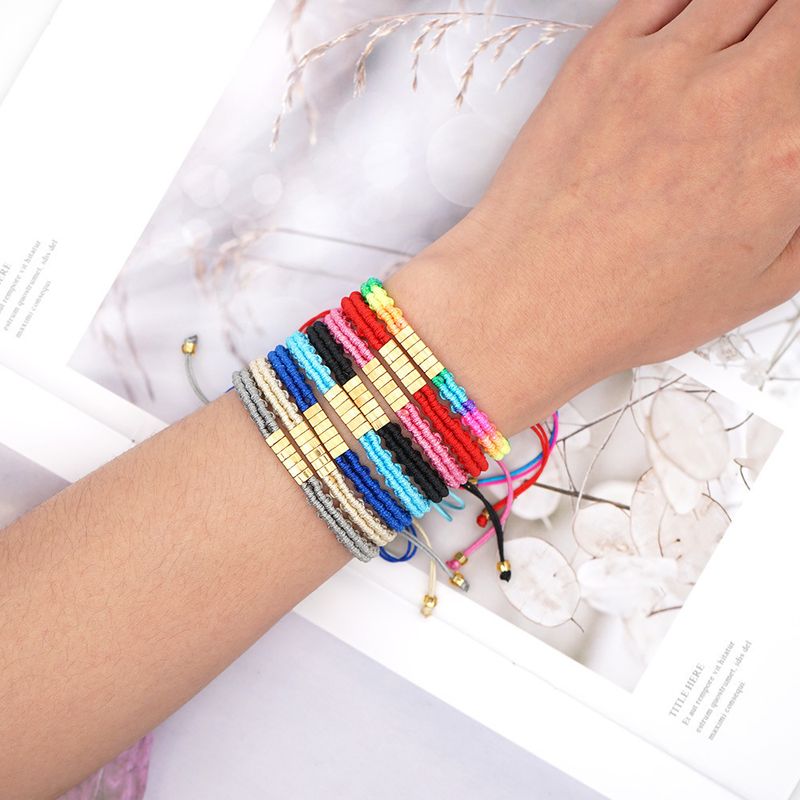 Beaded Hand-woven Bohemian Gradient Rainbow Bracelet