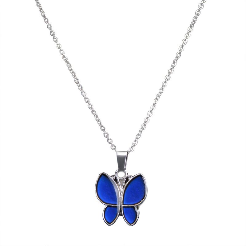Butterfly Temperature-sensing Color Changing Stainless Steel Necklace