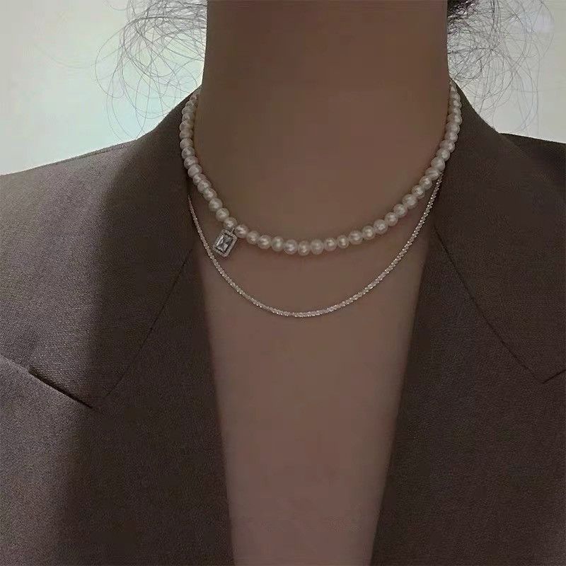Collier De Mode Rétro Perle