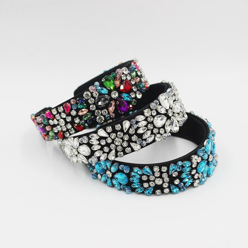 Fashion Baroque Diamond-studded Broad-brimmed Headband