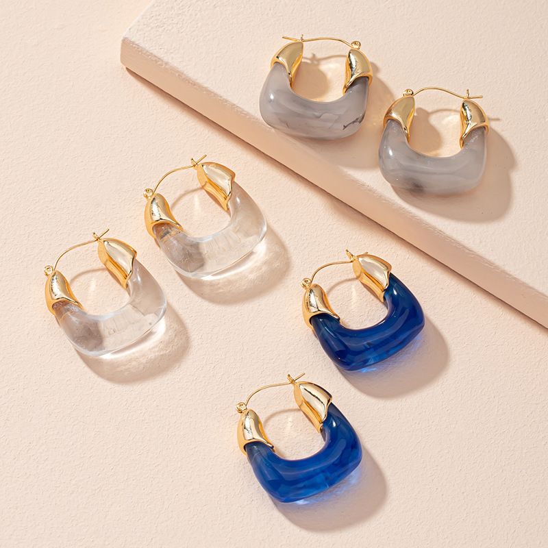 Retro Mode Geometrische Ohrringe Weiblich Schlichtes Design U-form Ohrringe