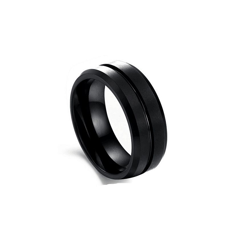 Europäische Und Amerikanische Mode Neuer Ring Mattierter Klassischer Schwarzer Edelstahlring Zeigefinger Personalisierter Ring