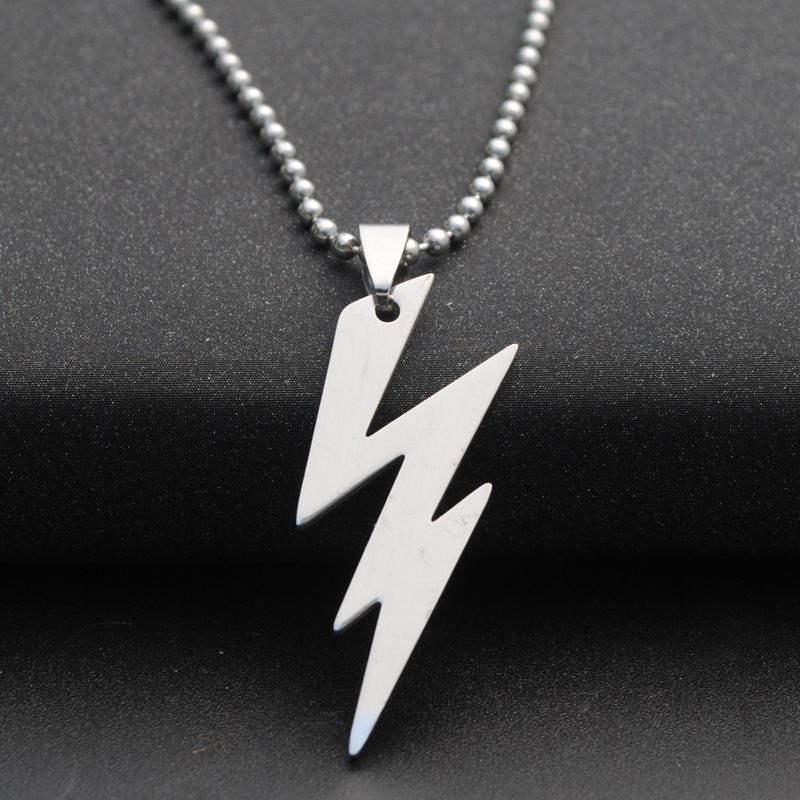 Fashion Lightning Pendant Stainless Steel Pendant Necklace