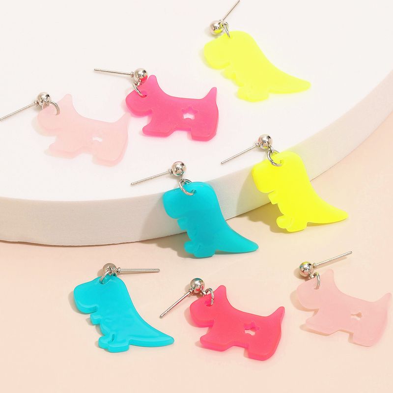 Pendientes Con Forma De Animal De Colores Dulces De Japón Y Corea