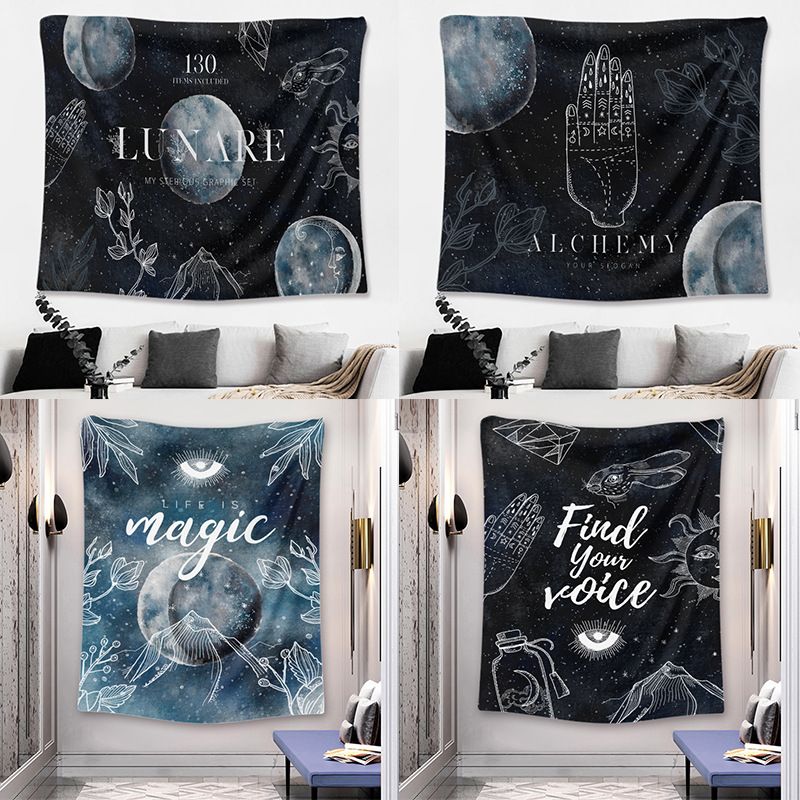 Factory Direct Sales New Line Moon Tapestry Wall Decoration Home Decorative Hanging Cloth Wall Hanging