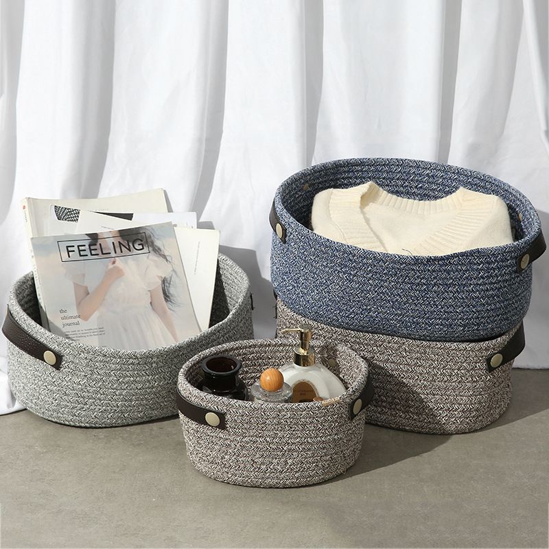 Cotton Woven Storage Basket Nordic Fabric Storage Basket Home Desktop Sundries Snack Storage Basket