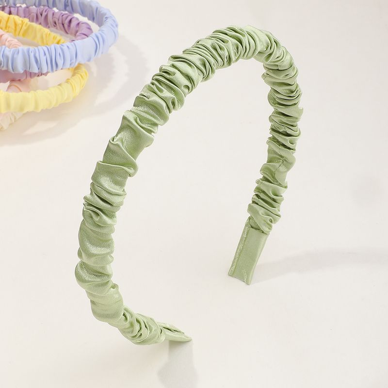 Simple Candy-colored Pleated Headband Set