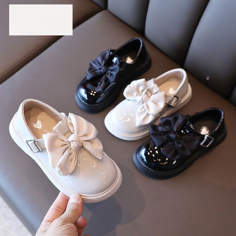 Spring And Autumn New Girls Bow Leather Shoes Fashion Soft Sole Shoes
