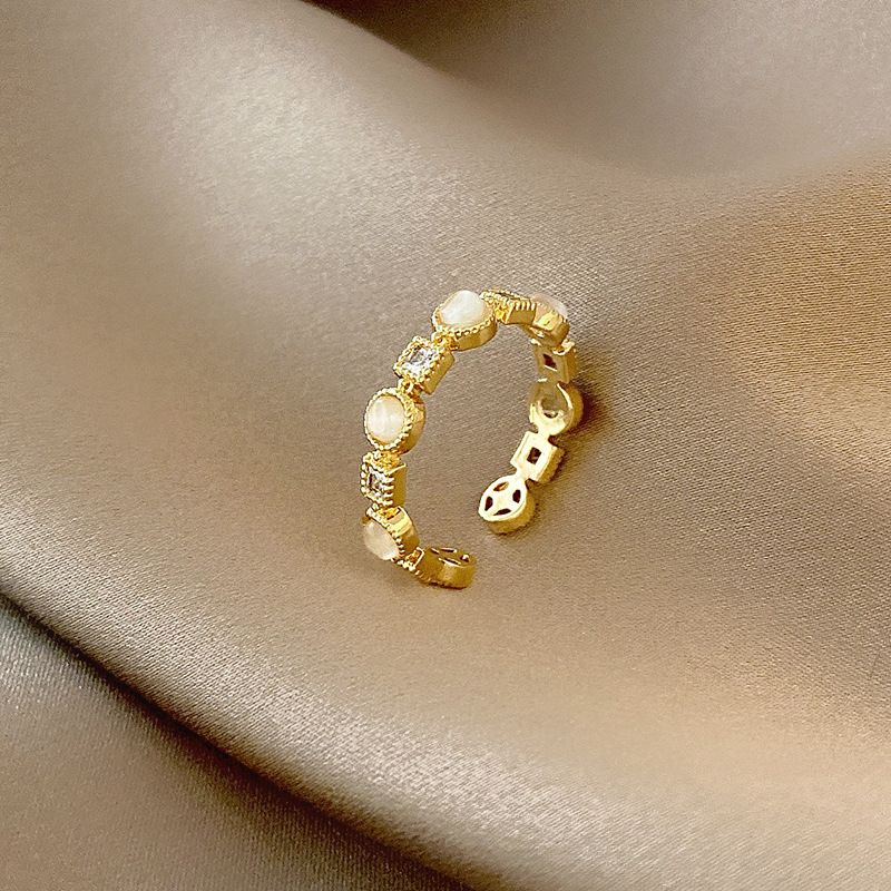 Opal Öffnung Verstellbarer Ring Damenmode Persönlichkeit Ins Gezeiten Netz Rot Mit Dem Gleichen Design Damen Zeigefinger Ring