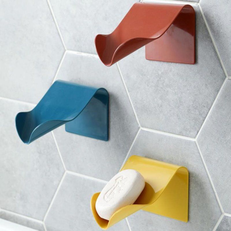 Japanese-style Draining Soap Box Seamless Wall-mounted Draining Soap Box