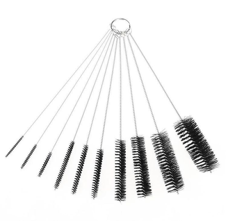 Needle Nozzle Brush Airbrush Hair Brush Spray Gun Pipe Cleaning Tool Hair Brush Airbrush Brush Ten-piece
