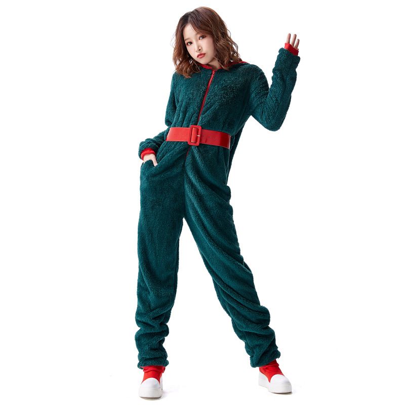 New Christmas Costume Cosplay Christmas Tree Adult Green Elf Dress