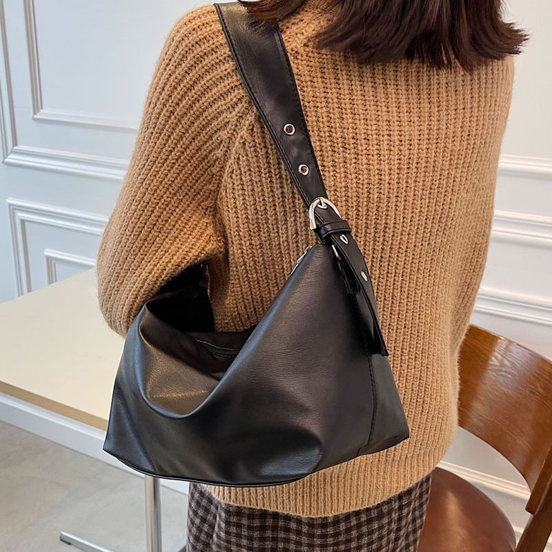 Soft Leather Simple Small Bag New Fashion Korean Version Tote Bag Autumn Single Shoulder Messenger Bag
