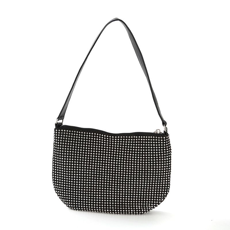 New Handmade Rhinestone Crescent Bag Evening Bag Single-shoulder Messenger Wholesale