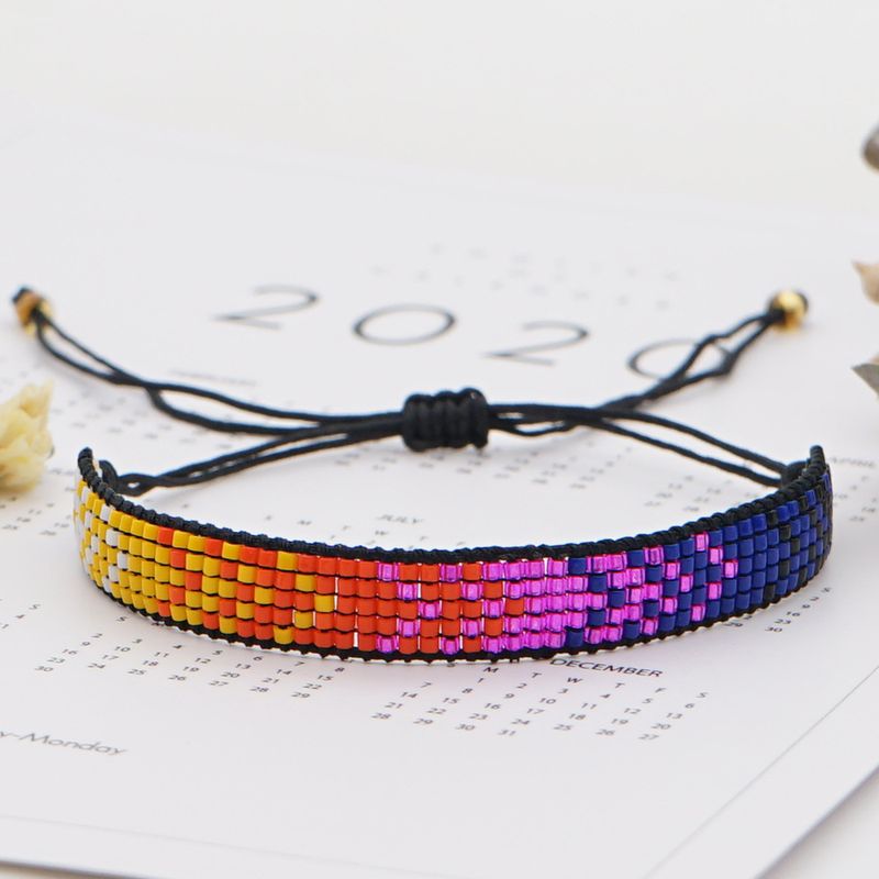 Grenz Überschreitende Neue Europäische Und Amerikanische Mode Lila Farbverlauf Armband Miyukidb Reis Perlen Ins Mode Gestapelte Armbänder