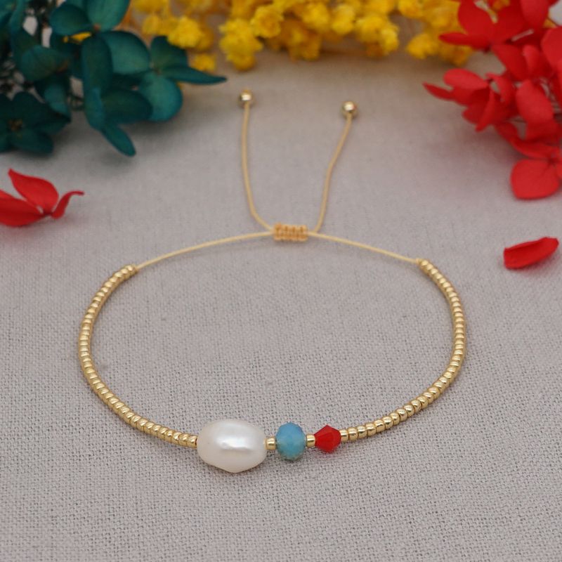 Böhmische Persönlichkeit Miyuki Reis Perlen Perlen Natürliche Perle Kleines Armband In Armband