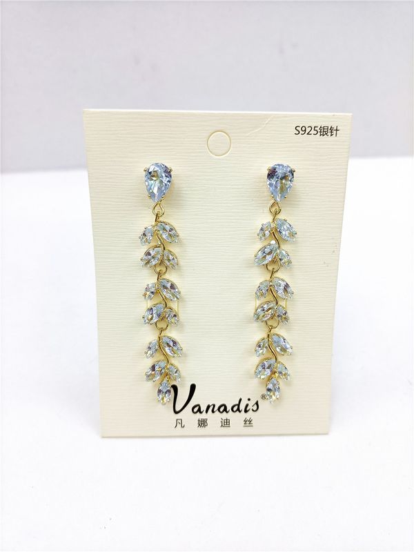 21101534 Feuille De Diamant Gland Boucles D'oreilles Coréenne Gracieuse En Ligne Influenceur Nouvelles Boucles D'oreille De Mode De Femmes De Haute Qualité Boucles D'oreilles