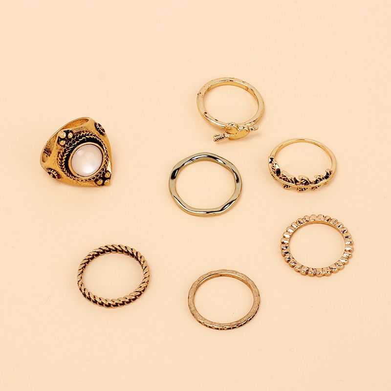 Mode Persönlichkeit Nische Design Sinn Zeigefinger Joint Ring Retro Ring Kombination Set Großhandel