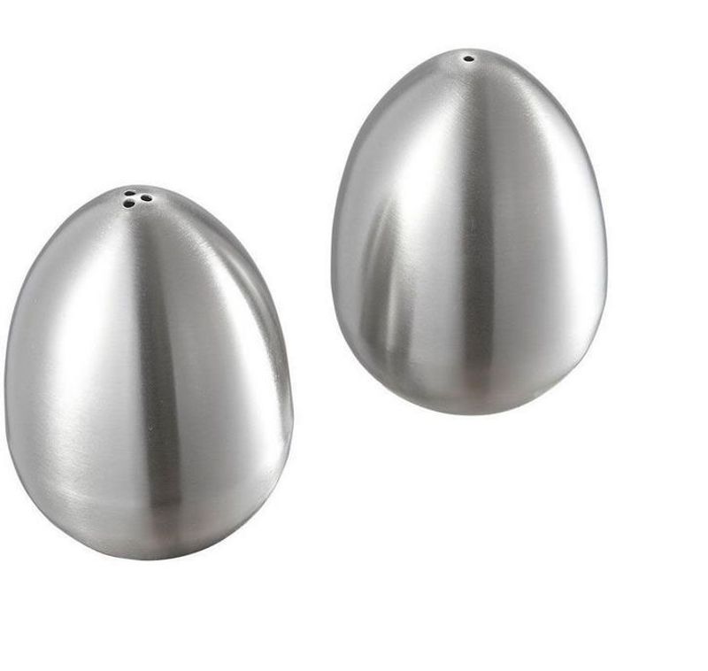 Egg-shaped Stainless Steel Seasoning Jar Single Hole Three-hole Pepper Shaker Salt And Pepper Shaker