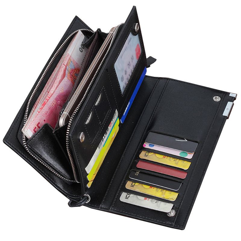 Lange Brieftasche Herren Multi-card-reißverschluss-clutch Einfach Fabrikverkauf Im Europäischen Und Amerikanischen Stil