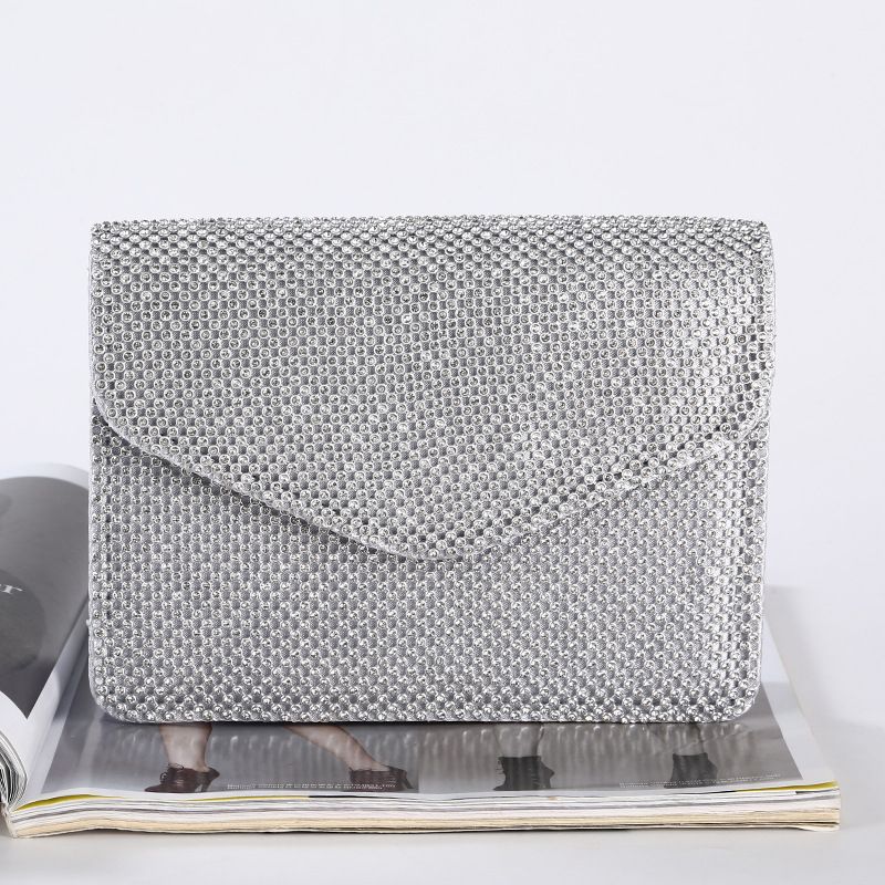 Pochette Artisanale En Strass Nouveau Sac De Dîner En Diamant Petit Sac Carré