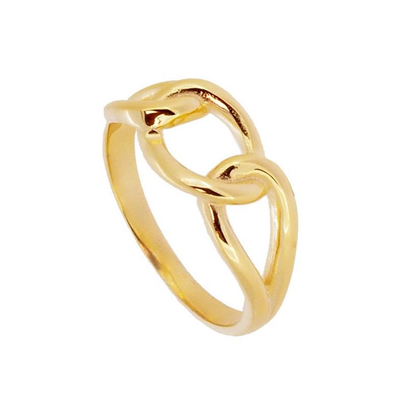 Anillo De Oro De 18k De Estilo Coreano A La Moda, Anillo De Cobre Entretejido Entretejido Con Personalidad Femenina Retro Cerrado Y Frío, Anillo De Retención De Color