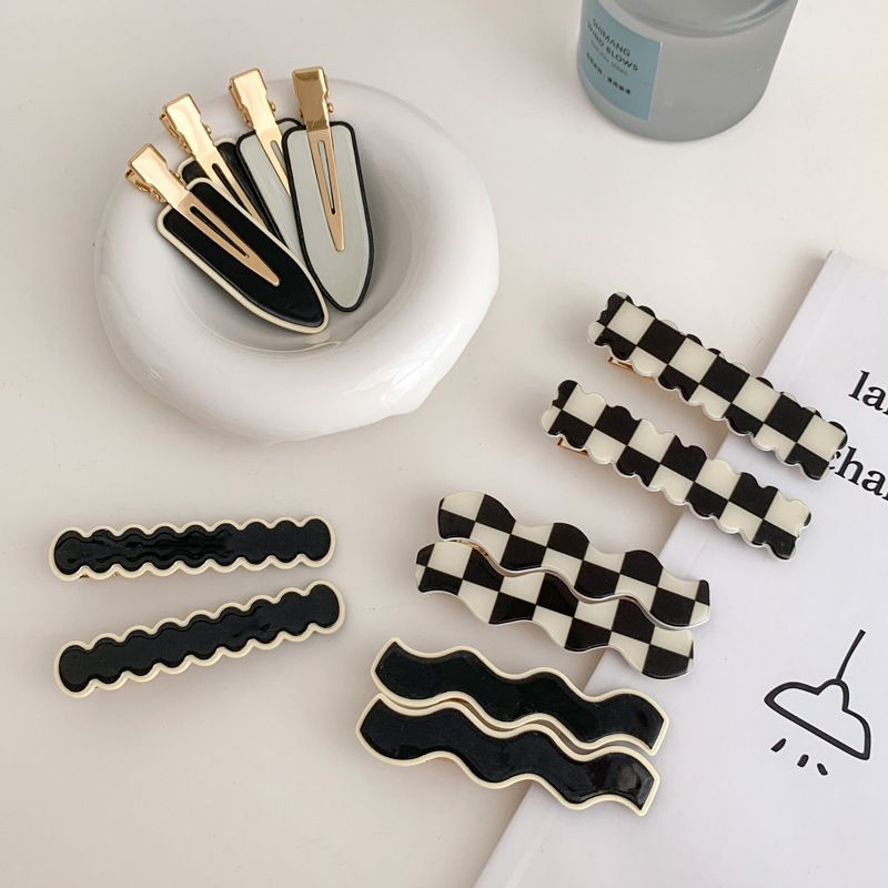 Hairpin Korean Simple Checkerboard Seamless Hairpin