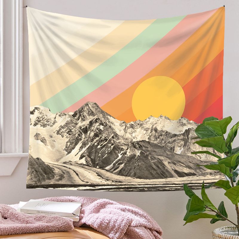 Tapestry Bohemian Upholstery Cloth Background Hanging Cloth Mountain Range Tapestry Custom Tapestry