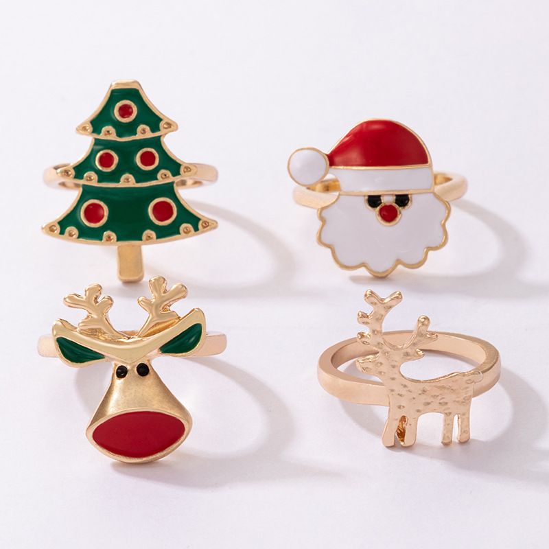 عطلة عبر الحدود الأوروبية والأمريكية الجديدة عيد الميلاد بالتنقيط خاتم الأيائل سانتا كلوز سبيكة