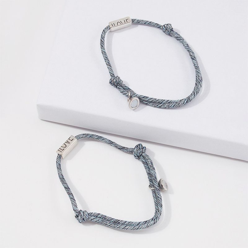 Hand-woven Alloy Simple Couple Hand Rope