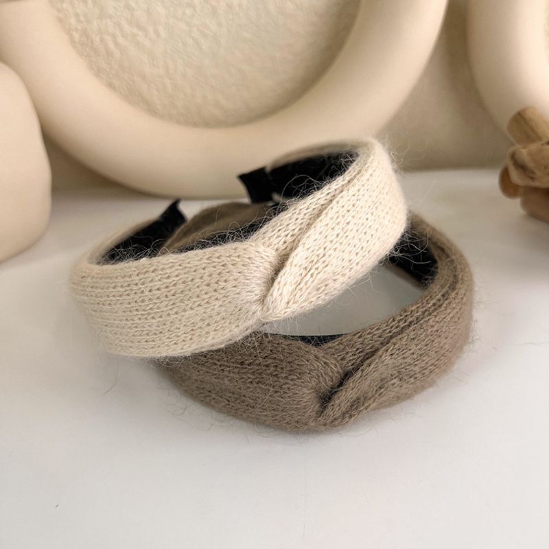 Korean Version Wool Knotted Wide-brimmed Headband