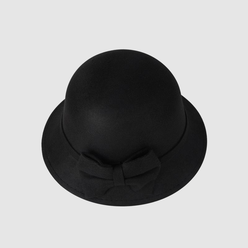 Automne Et Hiver Nouveau Chapeau Haut-de-forme Chapeau De Bol En Laine Chapeau De Couleur Pure À Bord Court