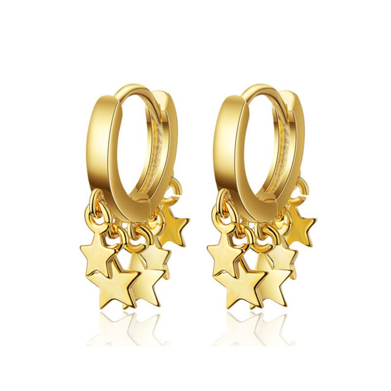 Korean Temperament Personality Wild Star Earrings Fashion Simple Earrings Ear Jewelry