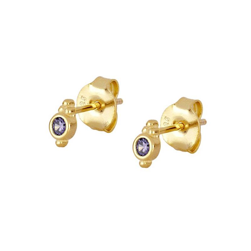 Geometric Round Inlaid Zircon Personalized Lighting Style Earrings Jewelry
