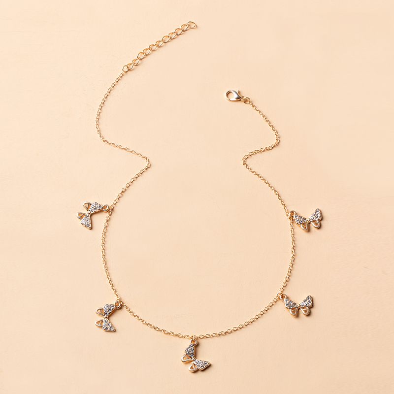Diamond-studded Butterfly Necklace