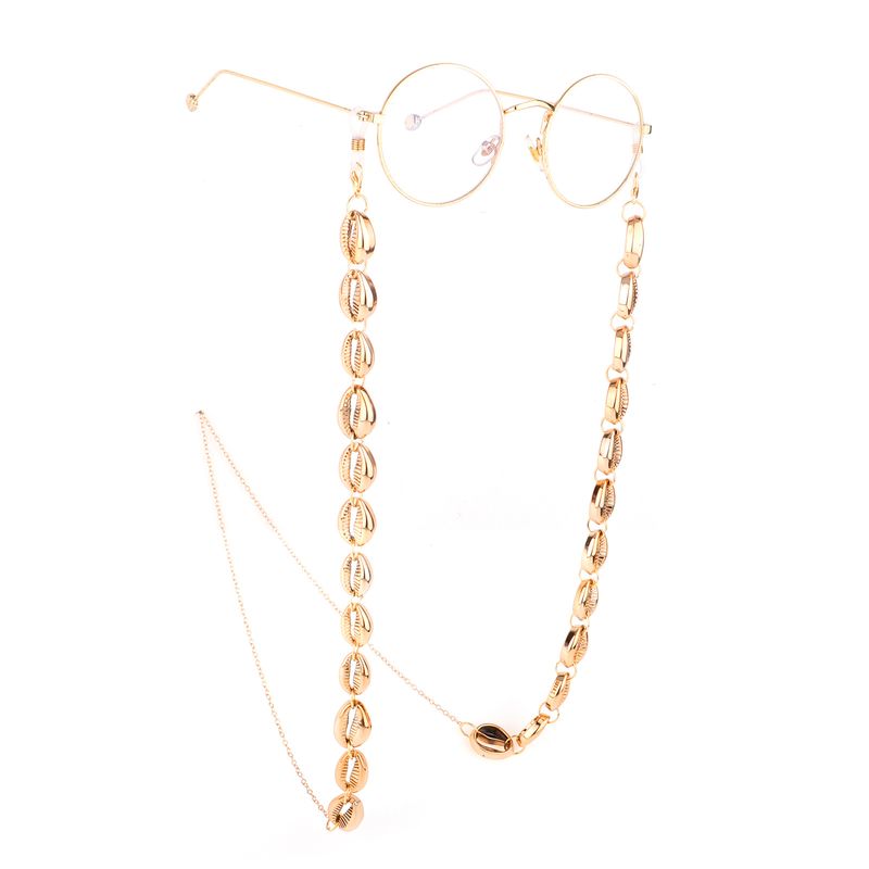 Simple New Handmade Metal Gold Small Conch Eyeglasses Chain Fashion Non-slip Glasses Cord Lanyard Gold