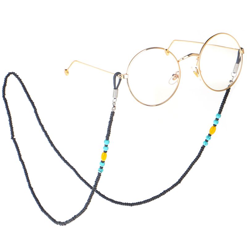 Accessoires Perlenbrille Seil Schwarz Türkis Brillenkette Modeaccessoires Grenzüberschreitend