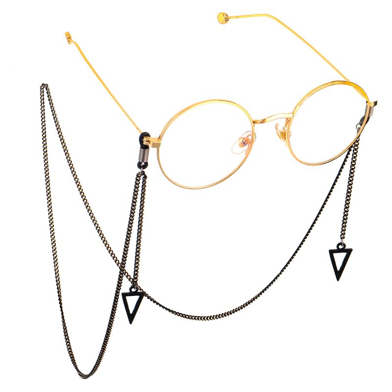 Glasses Cord Halter Fashion Simple Black Triangle Pendant Chain Sunglasses With Eyeglasses Chain