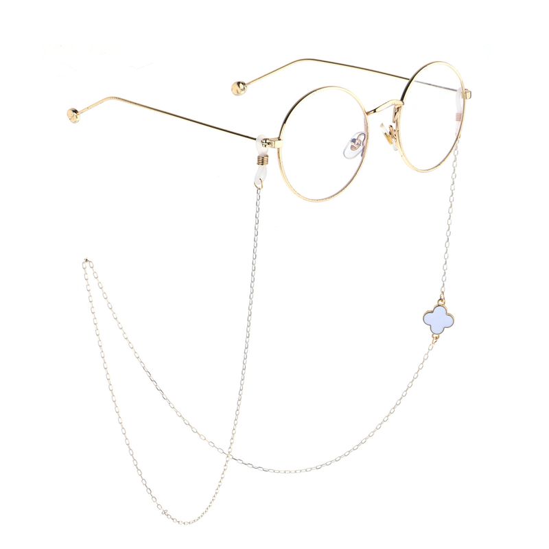 Factory Direct Sales Fashion Simple Black White Grass Eyeglasses Chain Metal Chain Eyeglasses Chain Not Easy To Fade