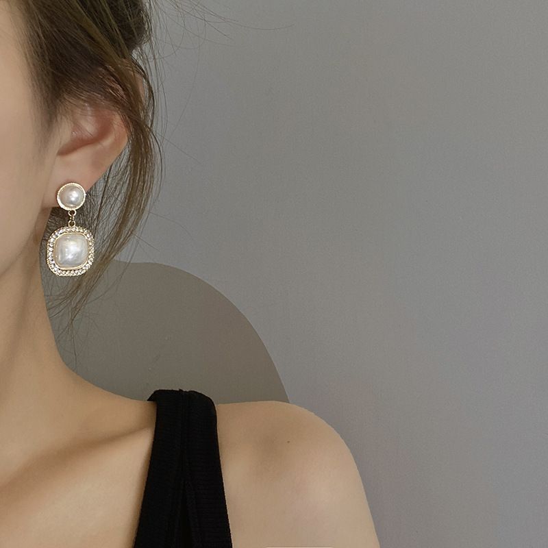 Europäische Und Amerikanische Mode Ohrringe Übertrieben Perlen Strass Schmuck Persönlichkeit Trend Ohrringe